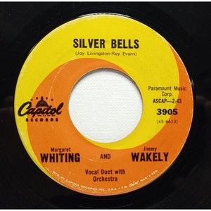 Margaret Whiting & Jimmy Wakely ‎45 Silver Bells / Christmas Candy Capitol VG